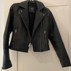 Abercrombie and Fitch vegan leather jacket great condition